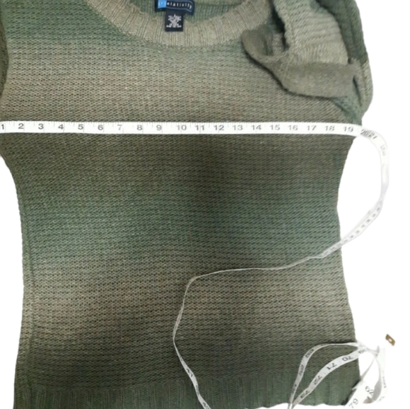 Women's Army Green Tie dye Look Kint sz Large Relativity sweater - Picture 8 of 9